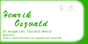 henrik oszvald business card